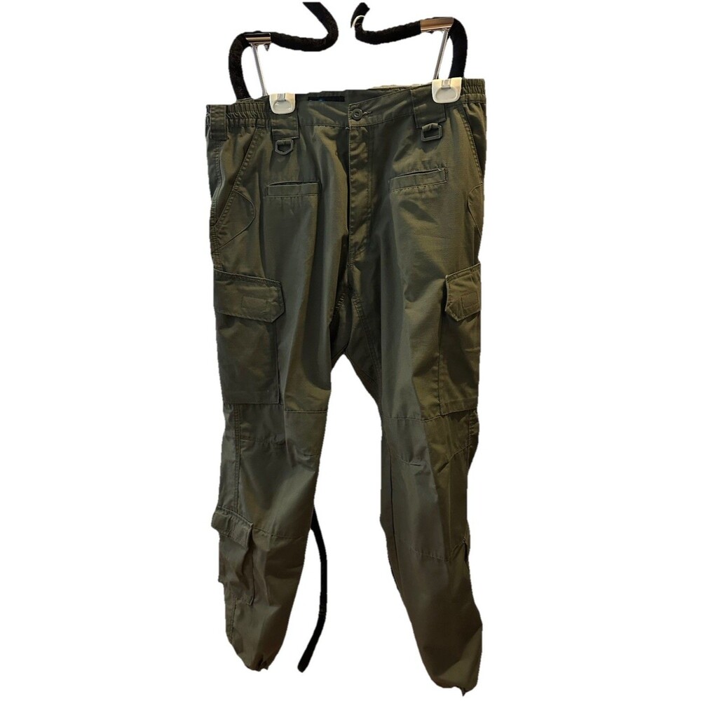 LA Police Gear Elastic Waistband Operator Pants, 36 x 34, Khaki Green, Tactical
